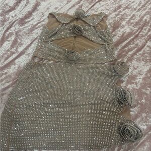 Elegant Brown Sequin Dress